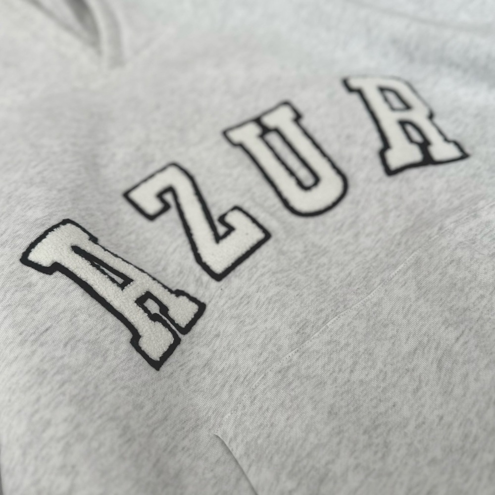 AZUR Cloud Hoodie Cozy Oversized Pullover in Heathered Grey - Picture 7 of 9